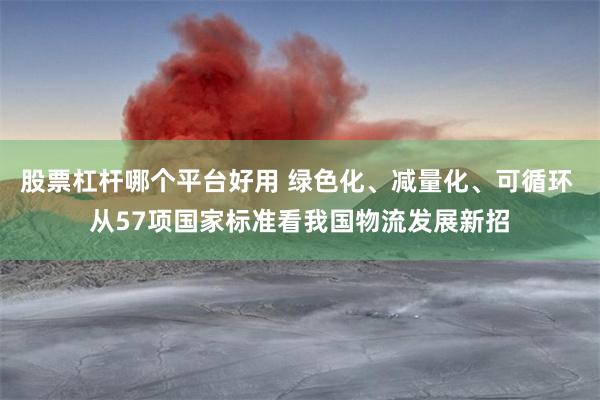 股票杠杆哪个平台好用 绿色化、减量化、可循环 从57项国家标准看我国物流发展新招