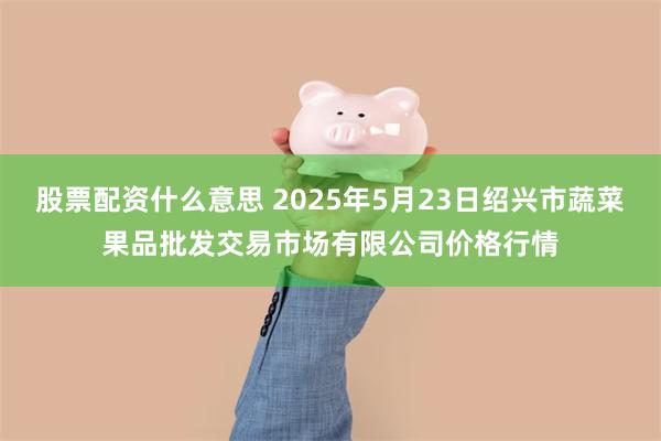 股票配资什么意思 2025年5月23日绍兴市蔬菜果品批发交易市场有限公司价格行情