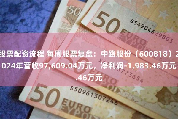 股票配资流程 每周股票复盘：中路股份（600818）2024年营收97,609.04万元，净利润-1,983.46万元