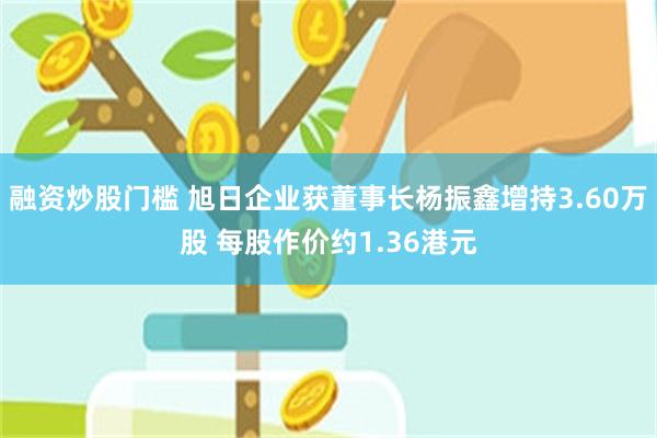 融资炒股门槛 旭日企业获董事长杨振鑫增持3.60万股 每股作价约1.36港元