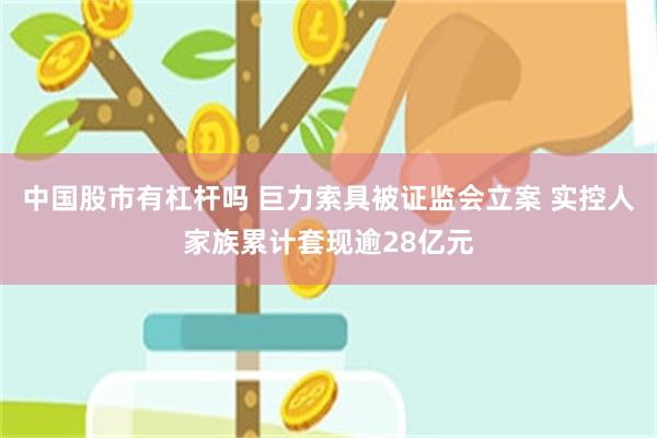 中国股市有杠杆吗 巨力索具被证监会立案 实控人家族累计套现逾28亿元