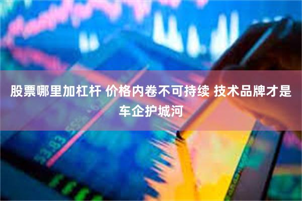 股票哪里加杠杆 价格内卷不可持续 技术品牌才是车企护城河