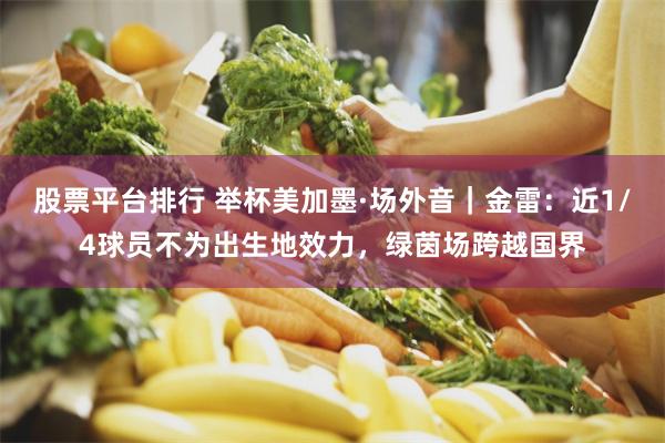 股票平台排行 举杯美加墨·场外音｜金雷：近1/4球员不为出生地效力，绿茵场跨越国界