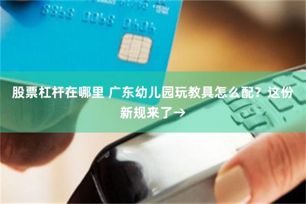 股票杠杆在哪里 广东幼儿园玩教具怎么配？这份新规来了→