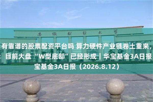 有靠谱的股票配资平台吗 算力硬件产业链卷土重来,中信建投证券:目前大盘 “W型底部”已经形成|华宝基金3A日报(2026.8.12)