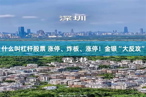 什么叫杠杆股票 涨停、炸板、涨停!金银“大反攻”