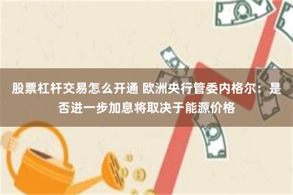 股票杠杆交易怎么开通 欧洲央行管委内格尔:是否进一步加息将取决于能源价格