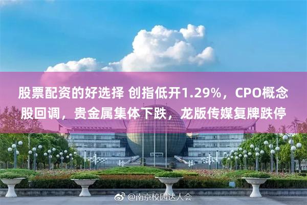 股票配资的好选择 创指低开1.29%，CPO概念股回调，贵金属集体下跌，龙版传媒复牌跌停