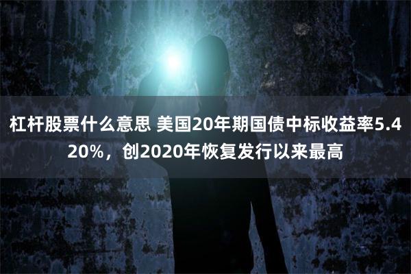 杠杆股票什么意思 美国20年期国债中标收益率5.420%，创2020年恢复发行以来最高