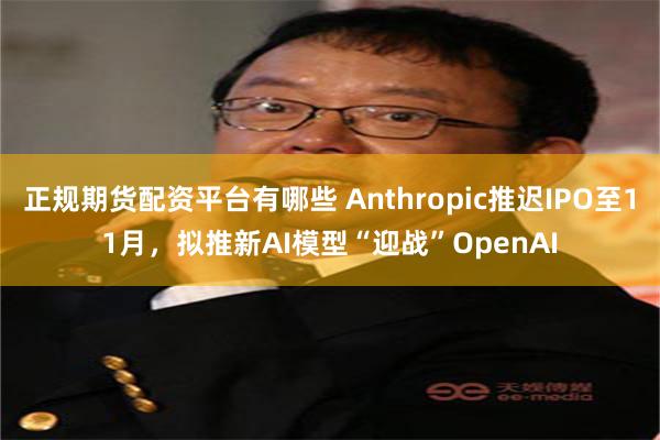 正规期货配资平台有哪些 Anthropic推迟IPO至11月,拟推新AI模型“迎战”OpenAI