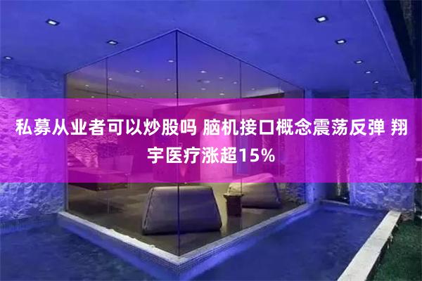 私募从业者可以炒股吗 脑机接口概念震荡反弹 翔宇医疗涨超15%
